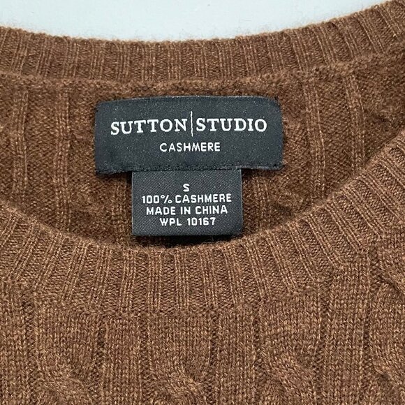 Sutton Studio Cashmere Brown Sweater Size S - Picture 5 of 10